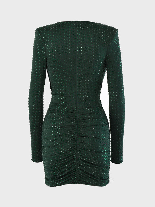 Платье-мини с кристаллами и драпировкой Retrofete | Фото 5