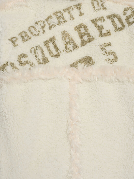 Пальто из эко-меха, белое Dsquared2 | Фото 7