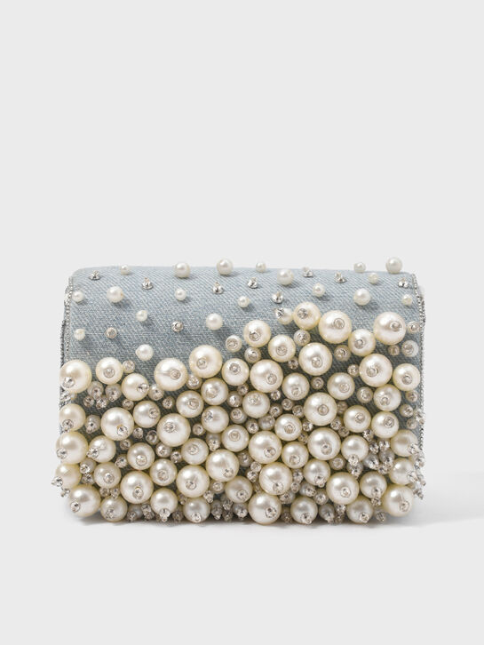 Сумка джинсовая с жемчугом Maison Ava | Фото 1