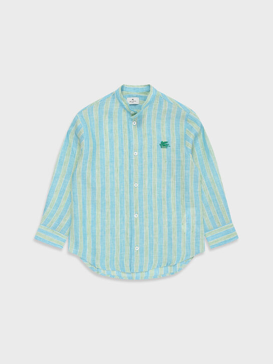 Рубашка в полоску, бирюзовая Etro | Фото 1