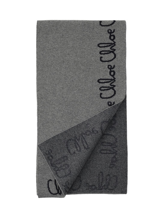 Шарф с черным лого Chloe | Фото 2