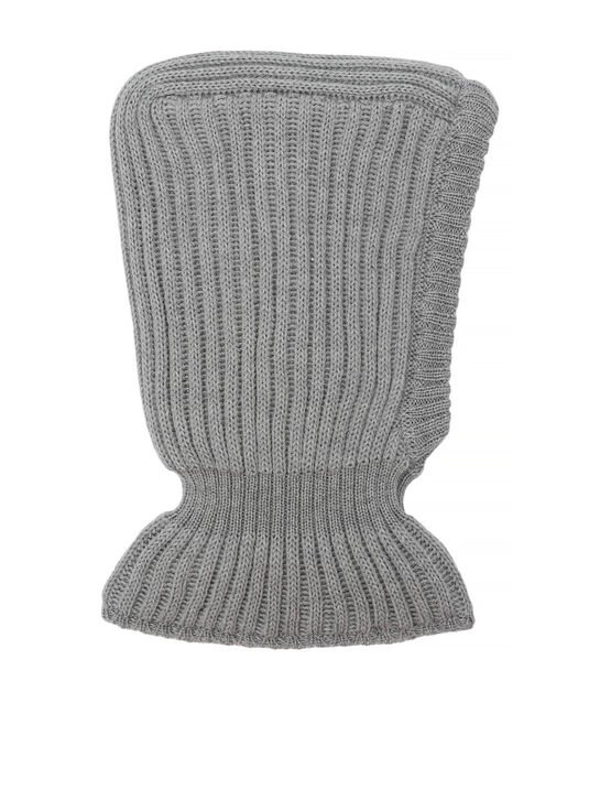 Шапка-шлем из шерсти, серая Il Trenino | Фото 2