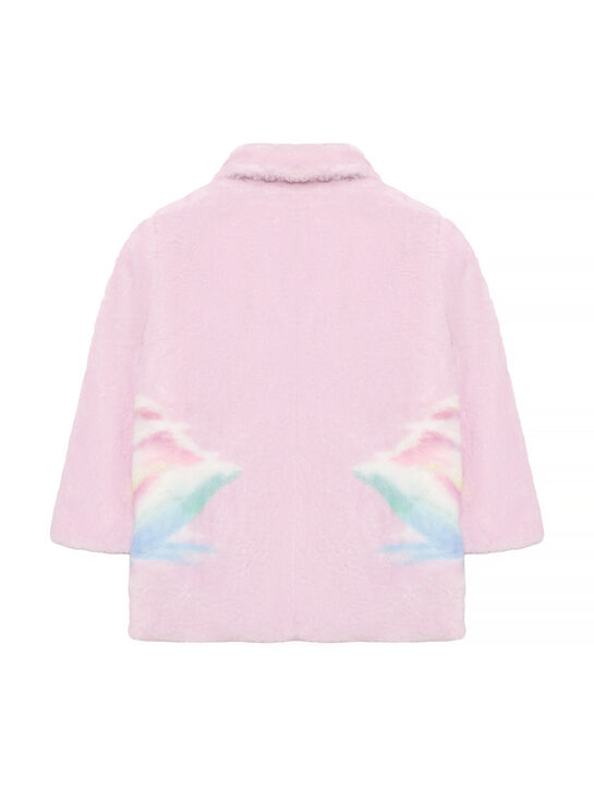 Шуба из искусственного меха, розовая Stella McCartney | Фото 2