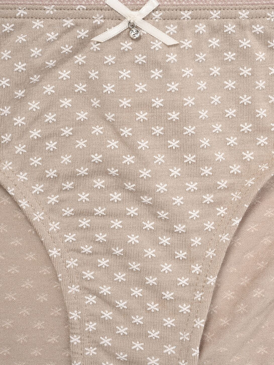 Трусы с цветочным принтом, бежевые Sanetta | Фото 3
