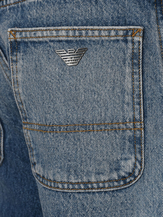 Джинсы с потертостями Emporio Armani | Фото 3