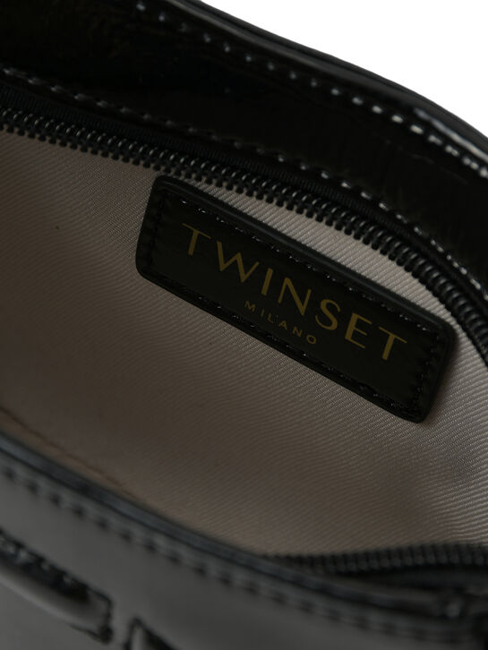 Сумка с лого в тон, черная TWINSET | Фото 5
