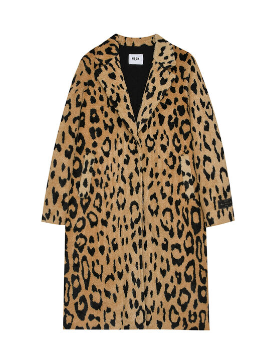 Пальто с леопардовым принтом MSGM | Фото 1