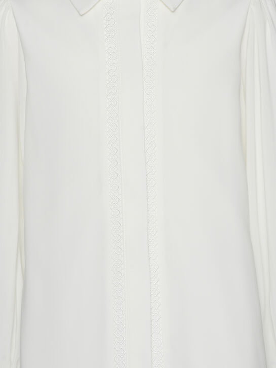 Рубашка с шитьем, белая KengLabel | Фото 3