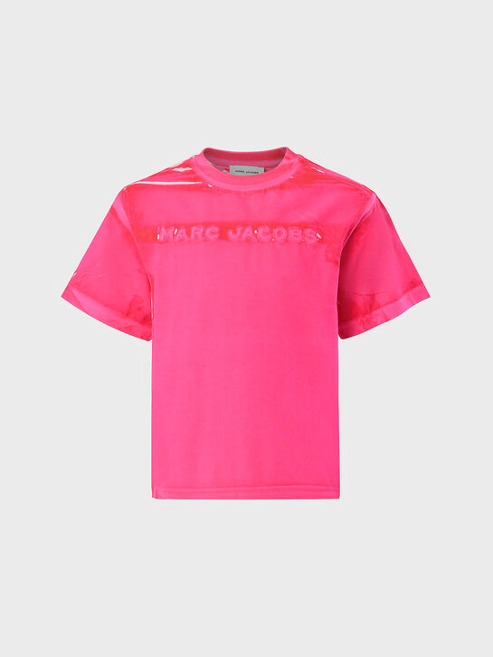 Розовая футболка с логотипом в тон Marc Jacobs | Фото 1