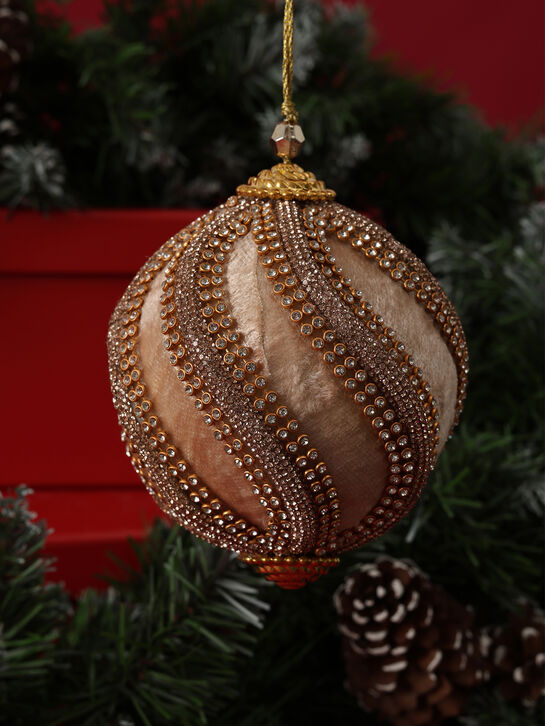 Елочный шар с золотыми деталями, 10 см Goodwill | Фото 3