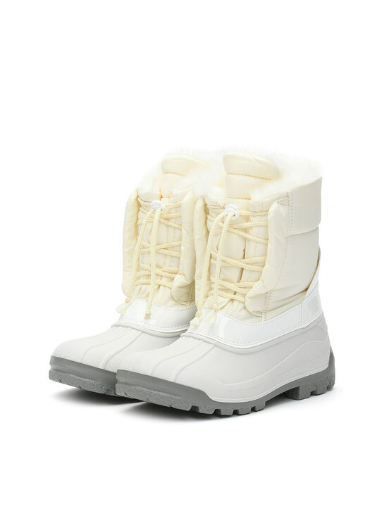 Сапоги резиновые с эко-шерстью, белые Rondinella | Фото 2