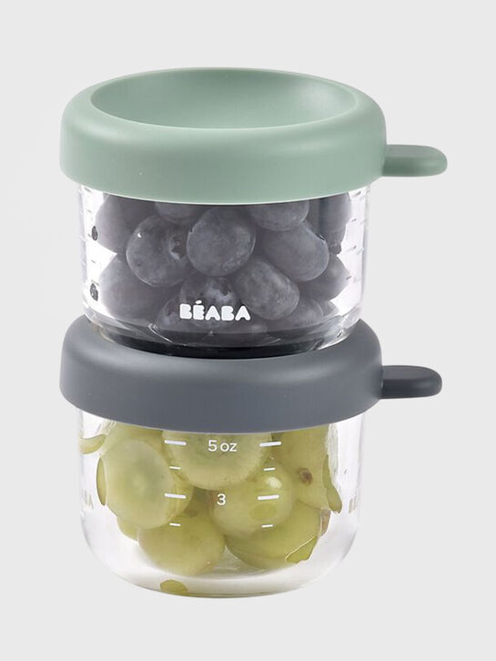 Набор контейнеров BEABA 2шт 150 мл (стекло) с крышкой для хранения продуктов  | Фото 3