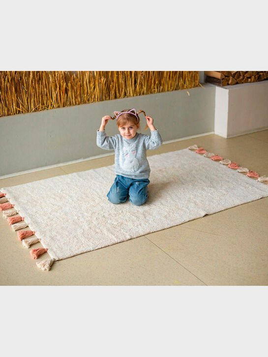 Хлопковый ковер Colorful White Pink 120x180 см Lillaland | Фото 6