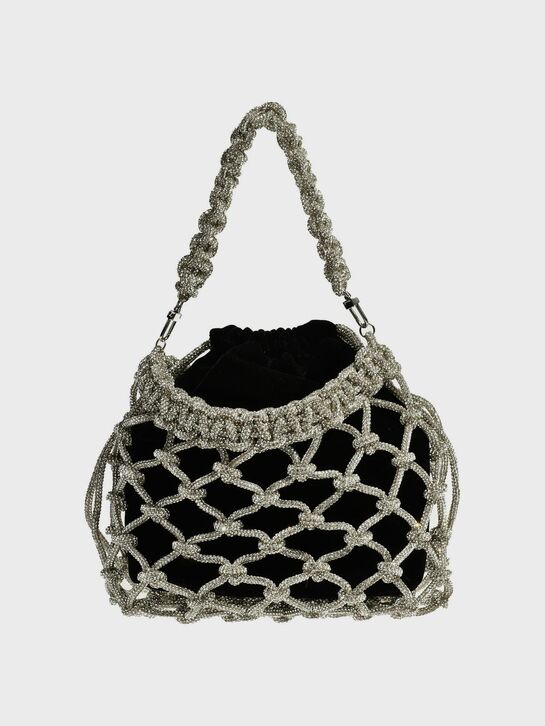 Плетеная сумка с бархатным мешочком ALINE | Фото 5