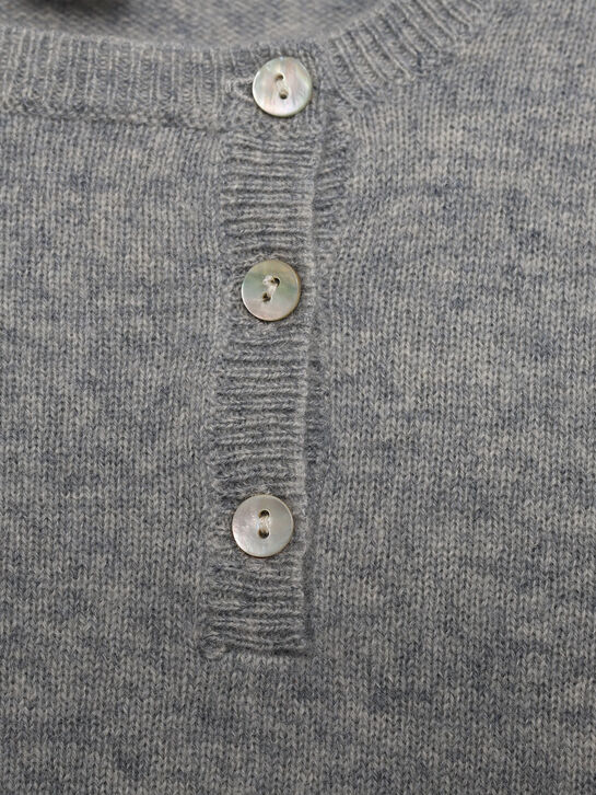Джемпер из кашемира, серый Oscar et Valentine | Фото 3