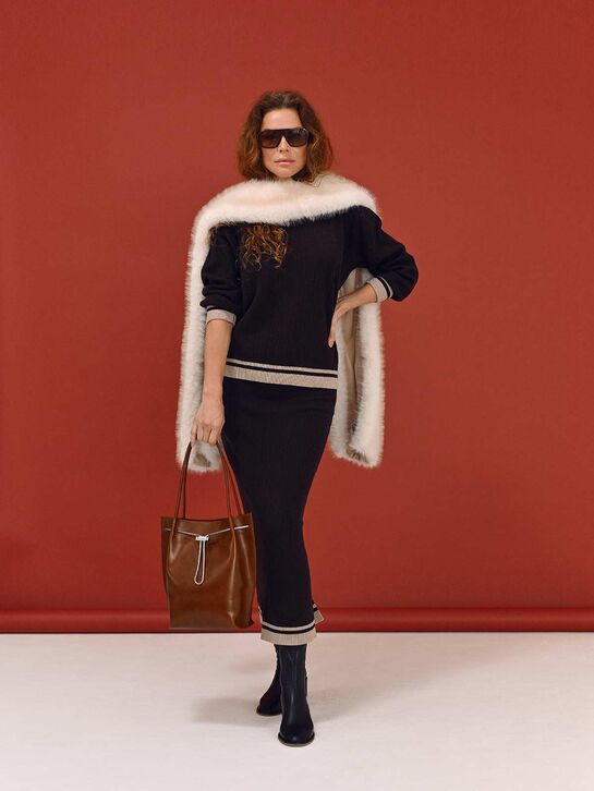 Юбка-карандаш, коричневая Panicale | Фото 2