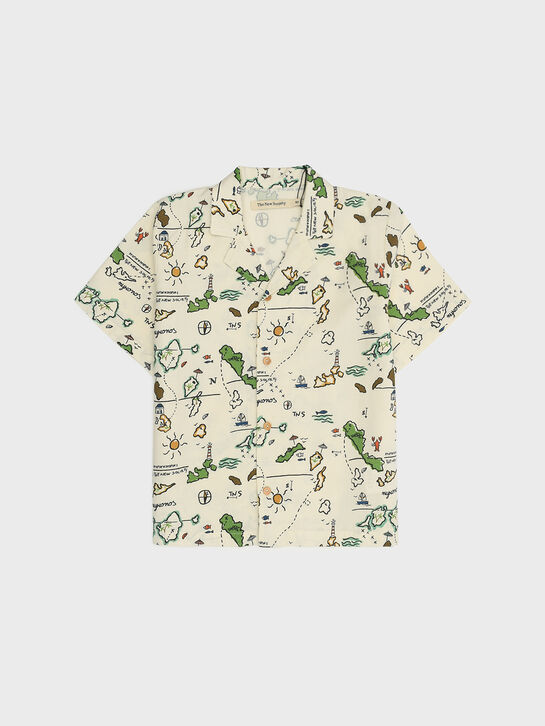 Рубашка с принтом &quot;карта&quot; The New Society | Фото 1