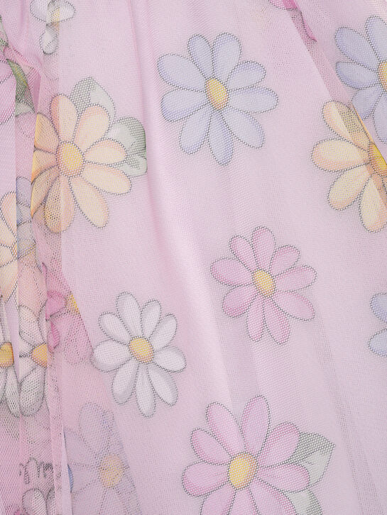 Платье с цветочным принтом на юбке Monnalisa | Фото 4