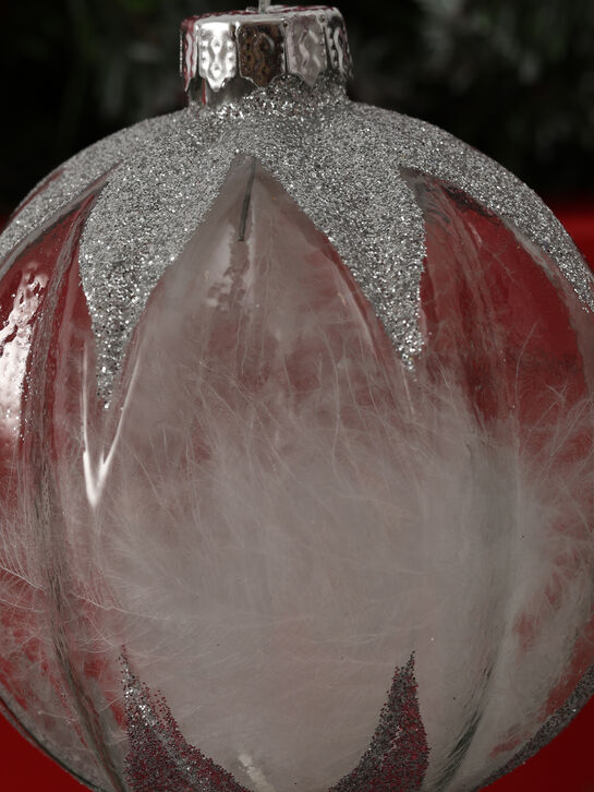 Елочные подвески Шары с серебристыми блестками, 8 см Goodwill | Фото 8
