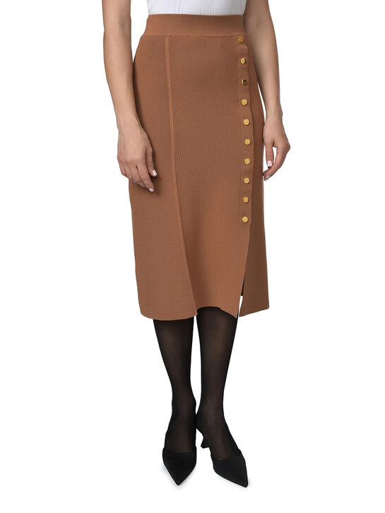 Юбка с декоративными пуговицами Elisabetta Franchi | Фото 3