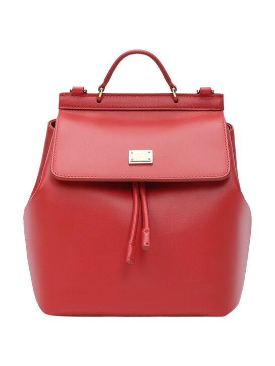 Рюкзак с золотым лого, красный Dolce&Gabbana | Фото 1