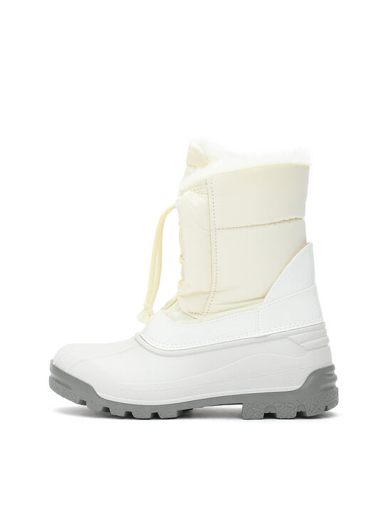 Сапоги резиновые с эко-шерстью, белые Rondinella | Фото 1