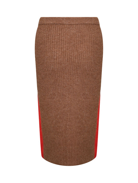 Юбка трикотажная с оранжевыми лампасами Diesel | Фото 6