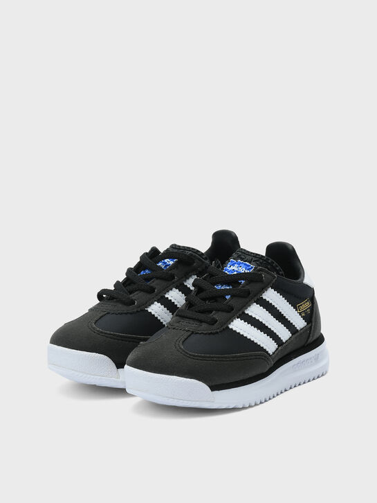 Черные кроссовки с белой отделкой Adidas | Фото 2