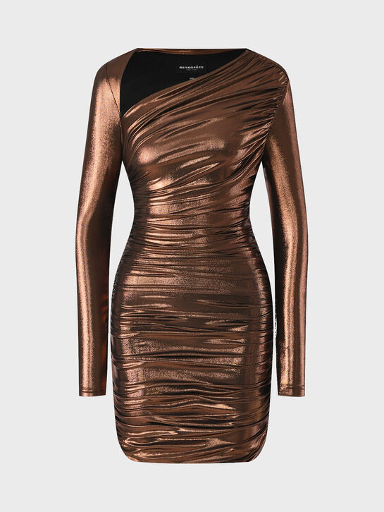 Платье мини облегающие, бронзовое Retrofete | Фото 1