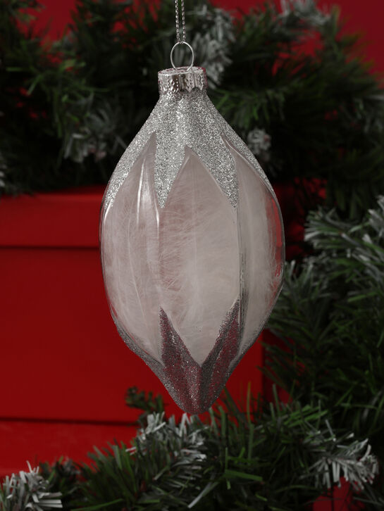 Елочные подвески Шары с серебристыми блестками, 8 см Goodwill | Фото 4