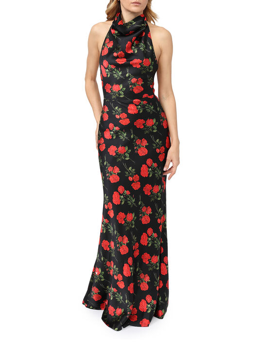 Платье макси из атласа Roses & Lace | Фото 5