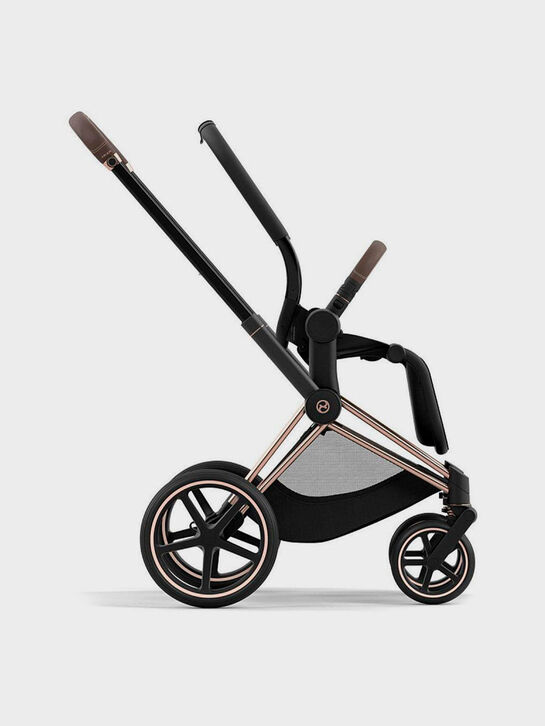 Коляска 3 в 1 Priam IV Rosegold цвет Peach Pink в комплекте со спальным блоком Lux Carry Cot , креслом Cloud T и Базой isofix CYBEX | Фото 7