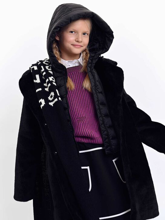 Шуба с капюшоном Bomboogie | Фото 3