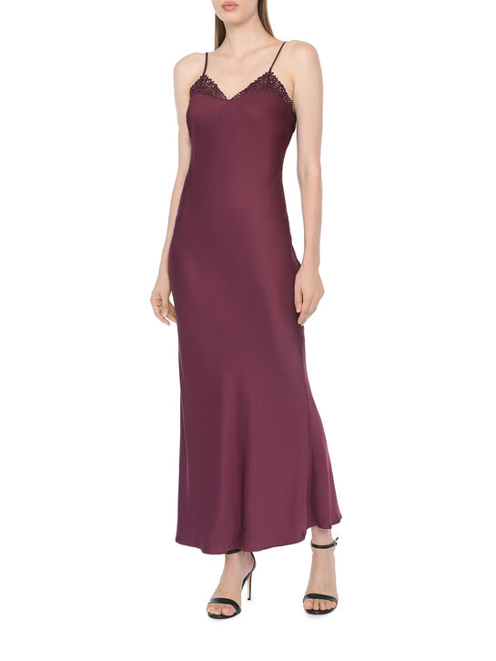 Платье-комбинация, бордовое TWINSET | Фото 2