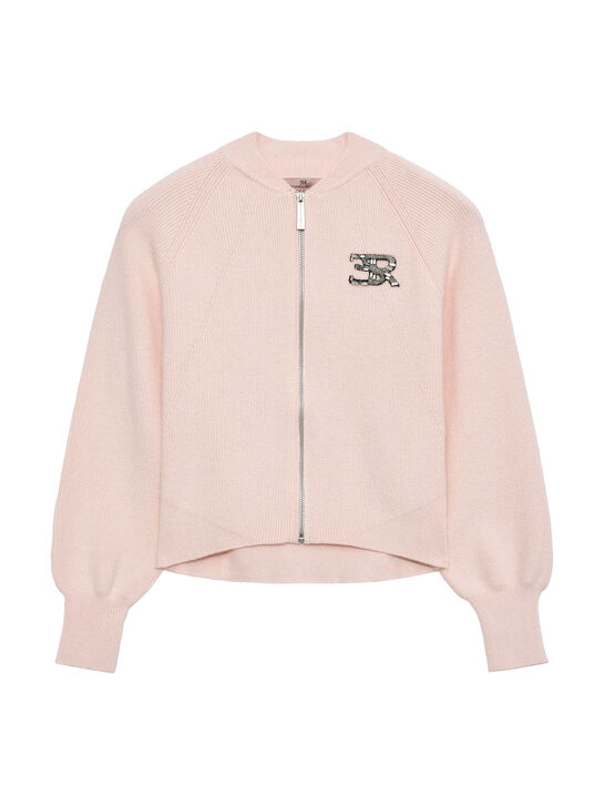 Кардиган с лого в стразах, розовый Ermanno Scervino | Фото 1