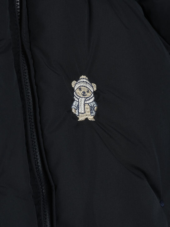 Конверт с отделкой мехом енота, темно-синий Manudieci | Фото 3