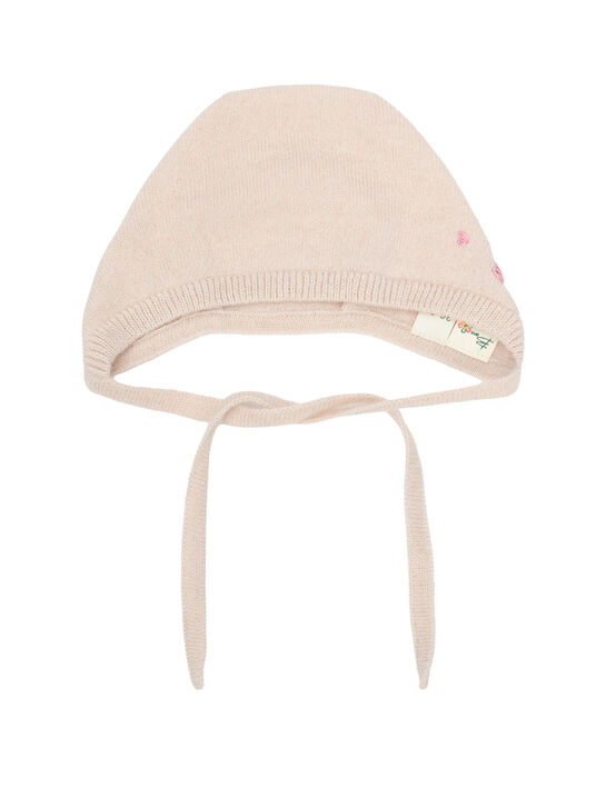 Чепчик с вышивкой, бежевый Born to Bloom | Фото 1