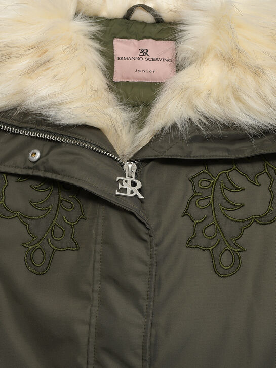 Куртка-парка с отделкой эко-мехом Ermanno Scervino | Фото 10