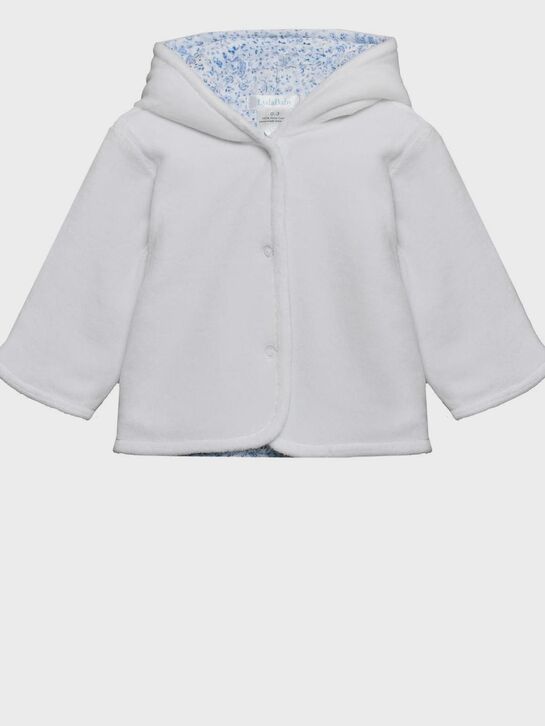 Велюровая кофта на кнопках с капюшоном Lyda Baby | Фото 1