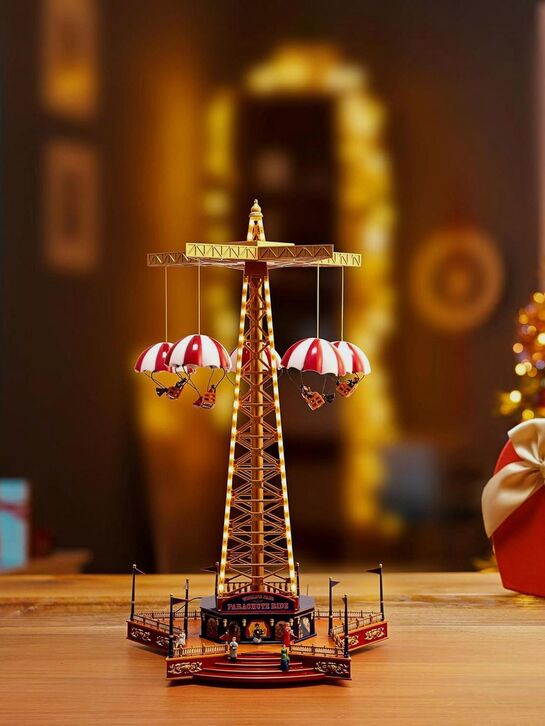 Новогодний сувенир &quot;Цепочная Карусель с парашютами&quot; Musicboxworld | Фото 4