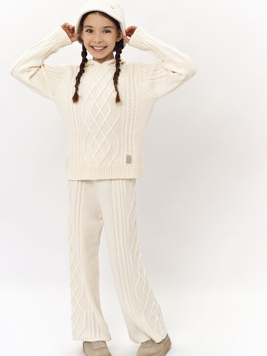 Брюки вязка ромбы и косы Eleventy | Фото 2