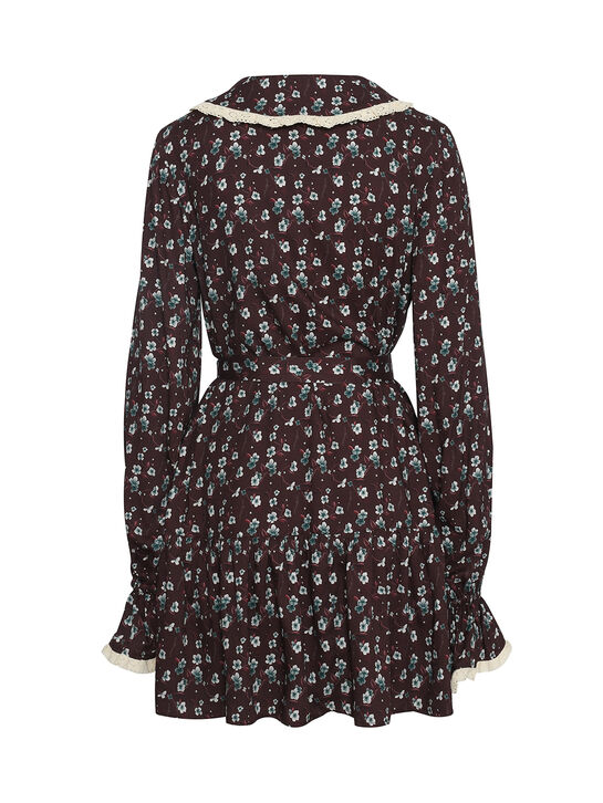 Платье с рюшами, бордовое Dan Maralex | Фото 6