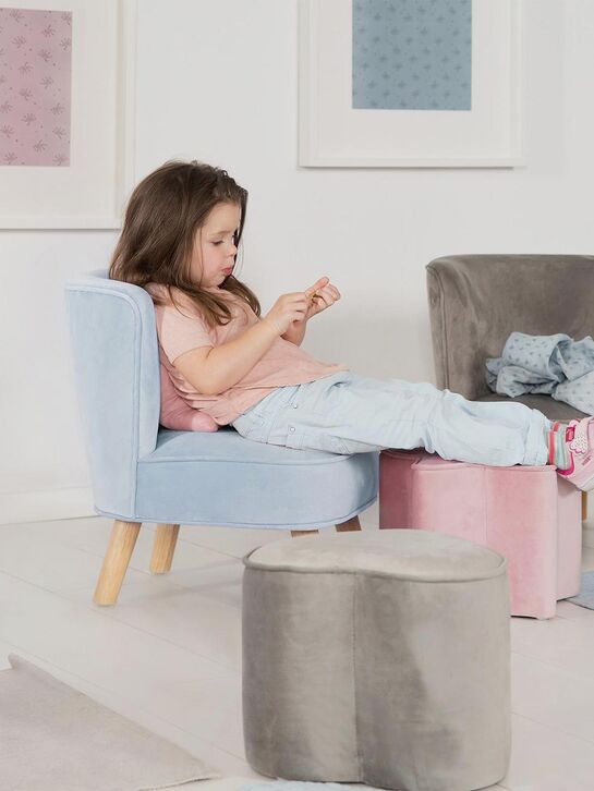 Детское велюровое кресло Lil Sofa, голубой Roba | Фото 2