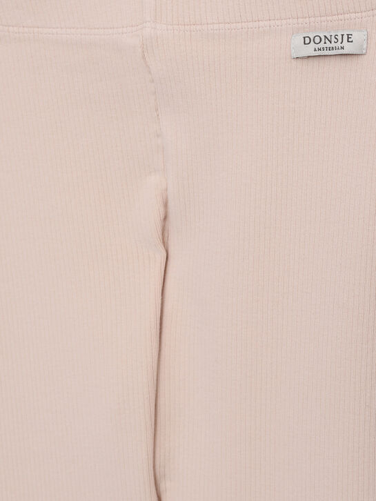 Леггинсы в рубчик, кремовые Donsje | Фото 4