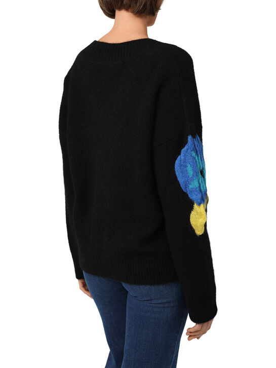 Кардиган с розами, интарсия Blumarine | Фото 4