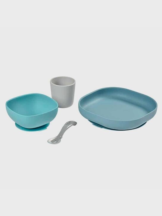 Набор посуды 4 предмета, голубой BEABA | Фото 2
