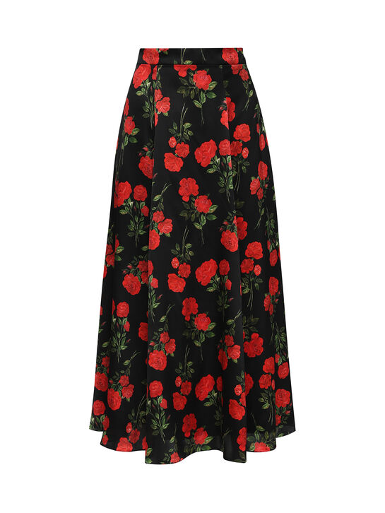 Юбка миди атласная Roses & Lace | Фото 1