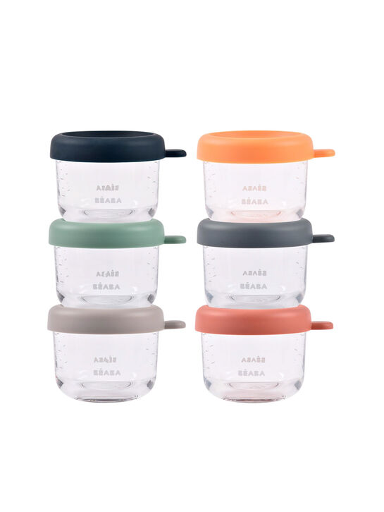 Набор из 6 стеклянных контейнеров с крышкой 150мл BEABA | Фото 1