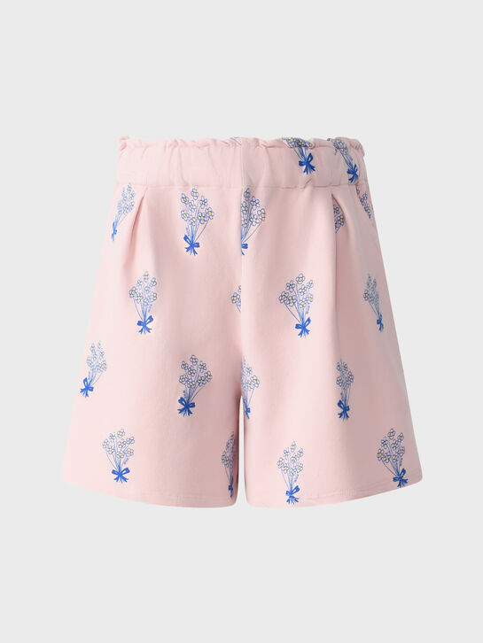 Шорты с принтом &quot;букеты&quot;, розовые Weekend house kids | Фото 1