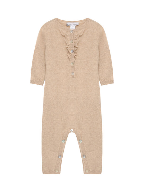 Комбинезон кашемировый, бежевый Oscar et Valentine | Фото 1